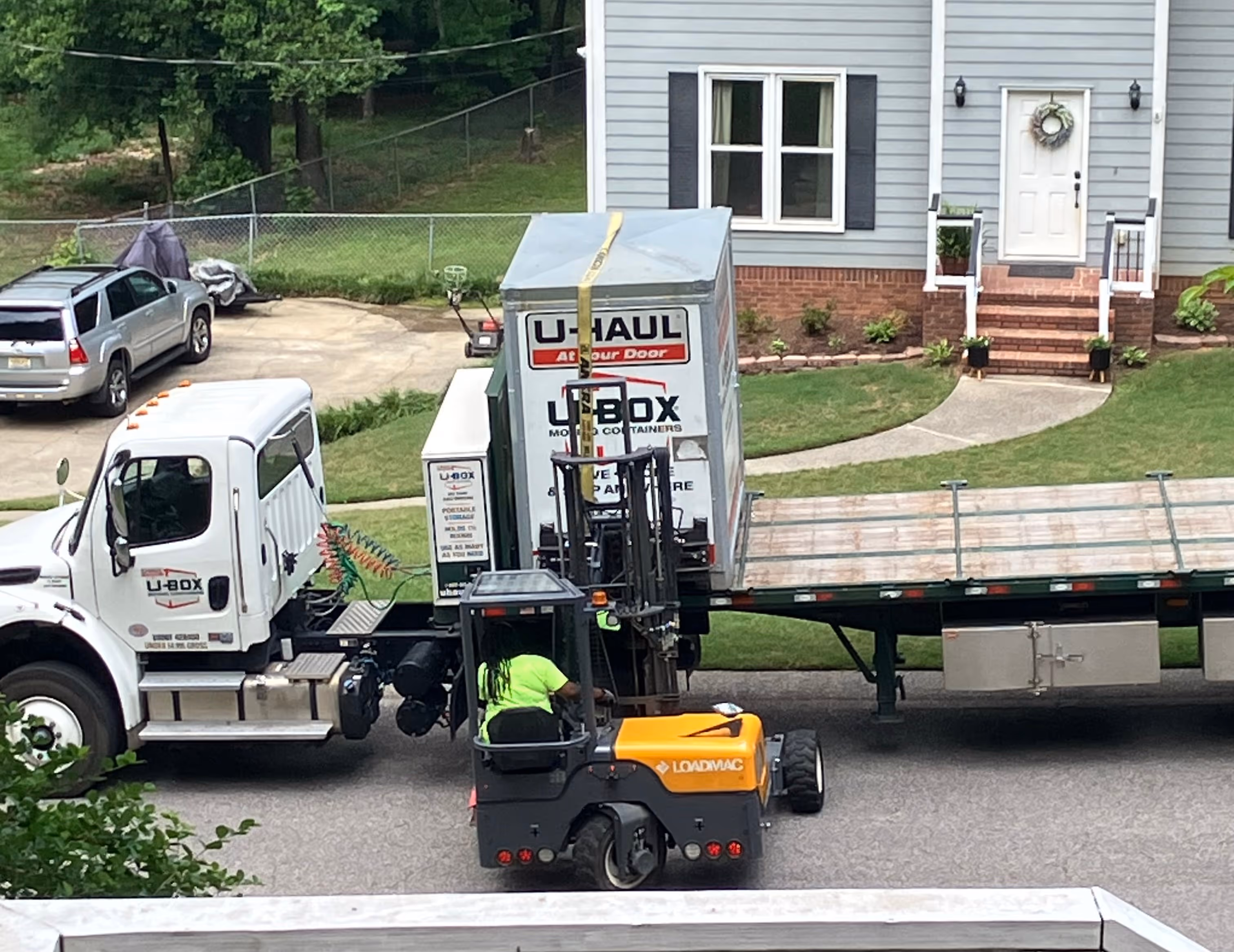 Our U-Box being loaded onto the truck.